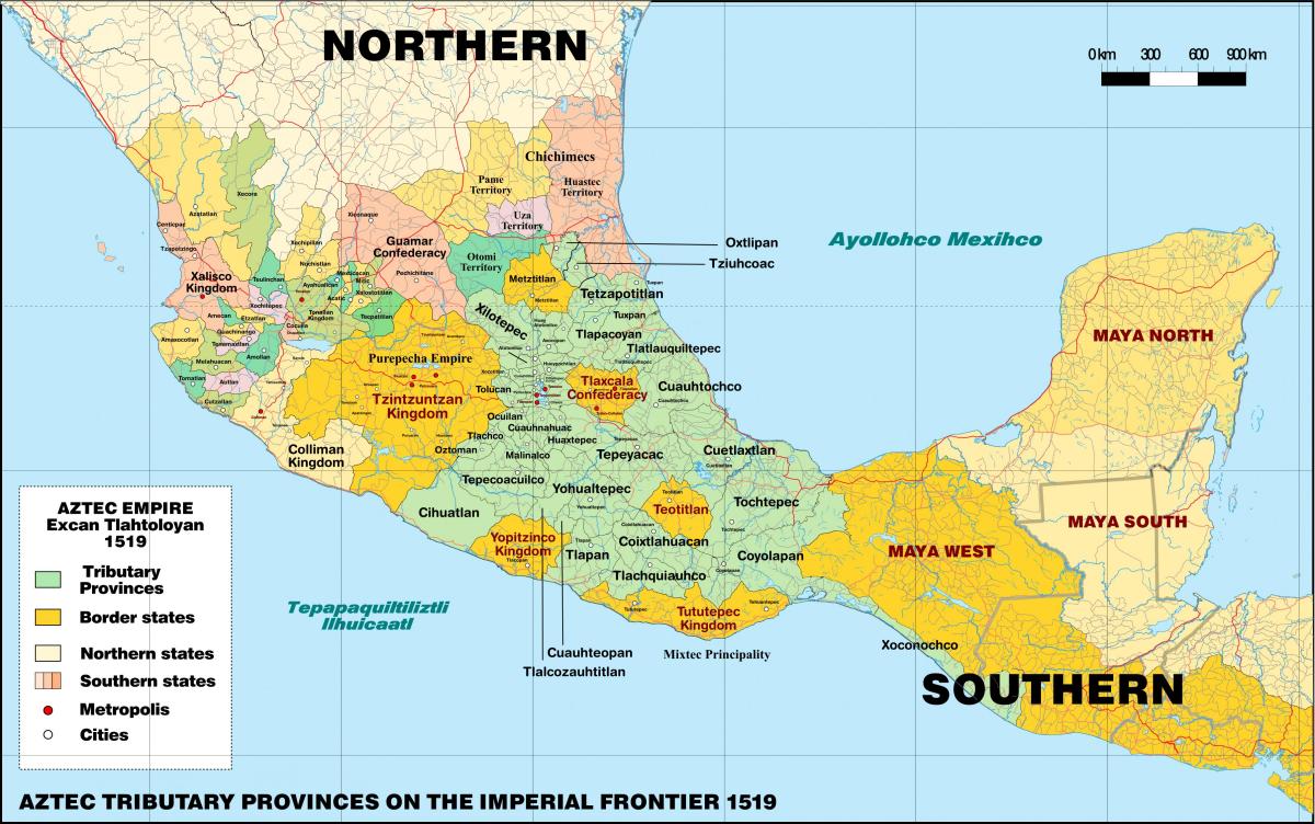 tenochtitlan Mehika zemljevid