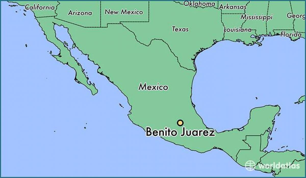 benito juarez Mehika zemljevid