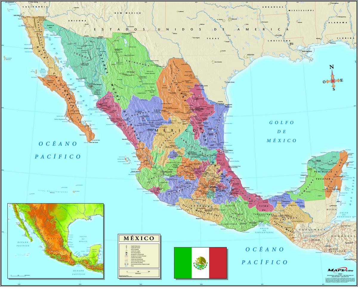 zemljevid Mexico City, zip code
