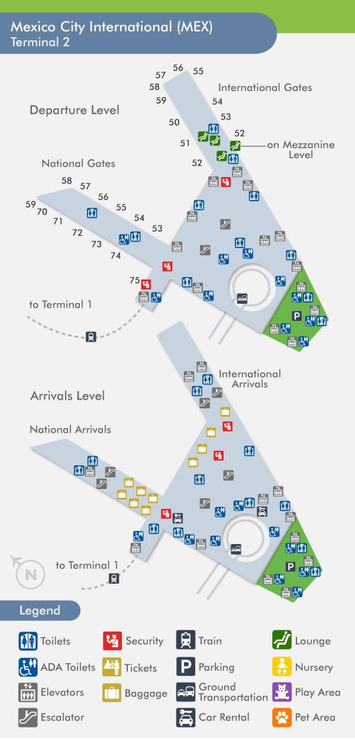 mex terminal 2 zemljevid
