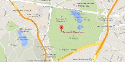 Chapultepec park zemljevid