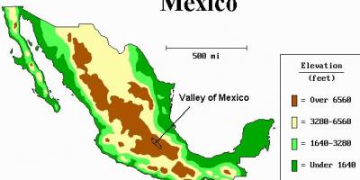 Zemljevid dolini Mehika