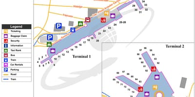 Mexico City airport vrata zemljevid
