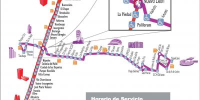 Zemljevid metrobus Mexico City