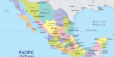 Zemljevid Mexico City članica