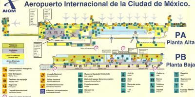 Mednarodno letališče Mexico City zemljevid