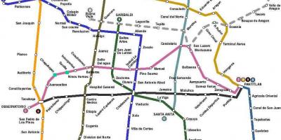 Zemljevid Mexico City bus 