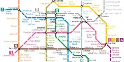 Mexico City podzemnih zemljevid