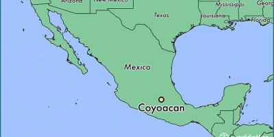 Coyoacan Mexico City zemljevid